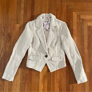 Free People Cream Blazer